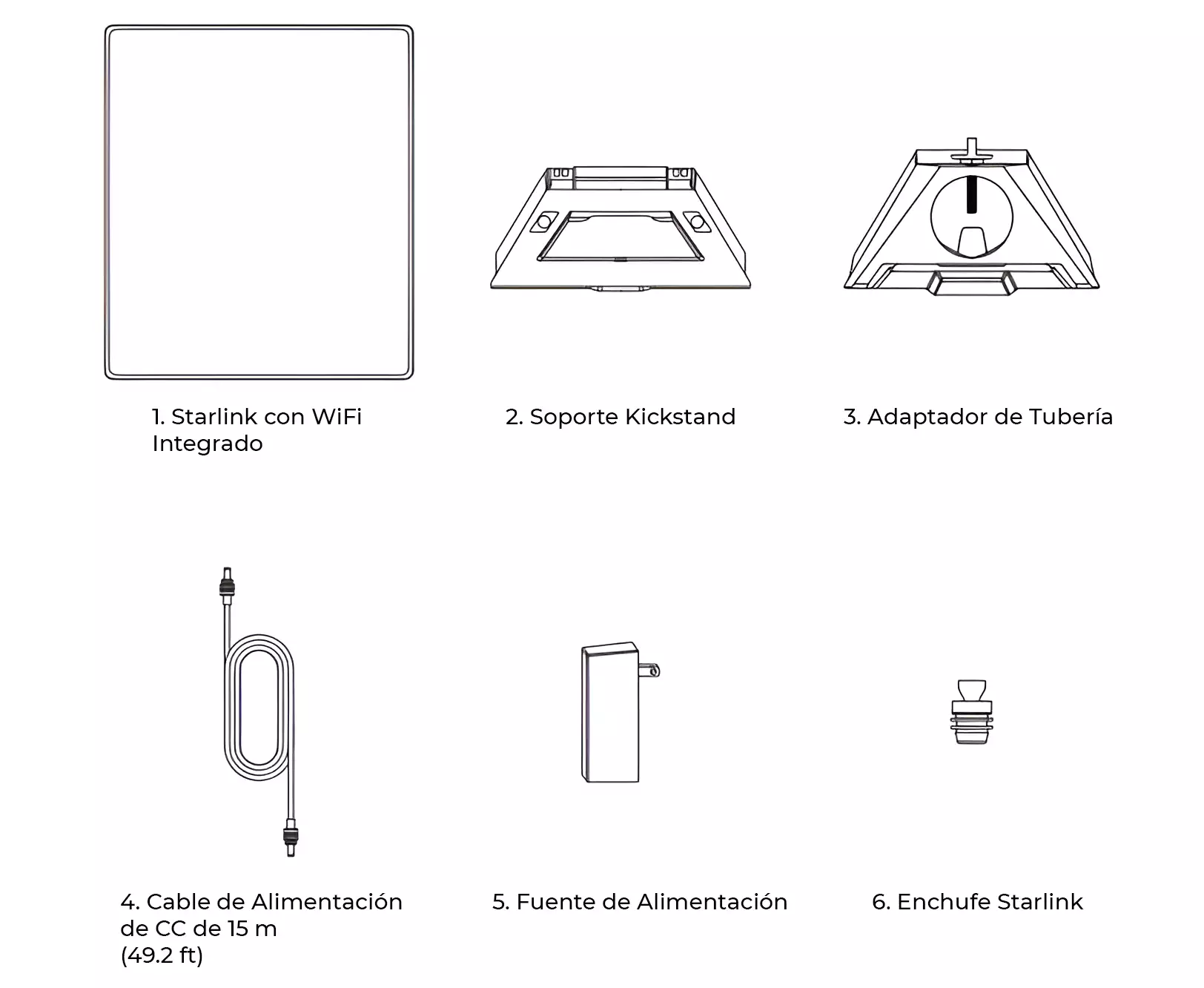 Contenido kit Starlink Mini