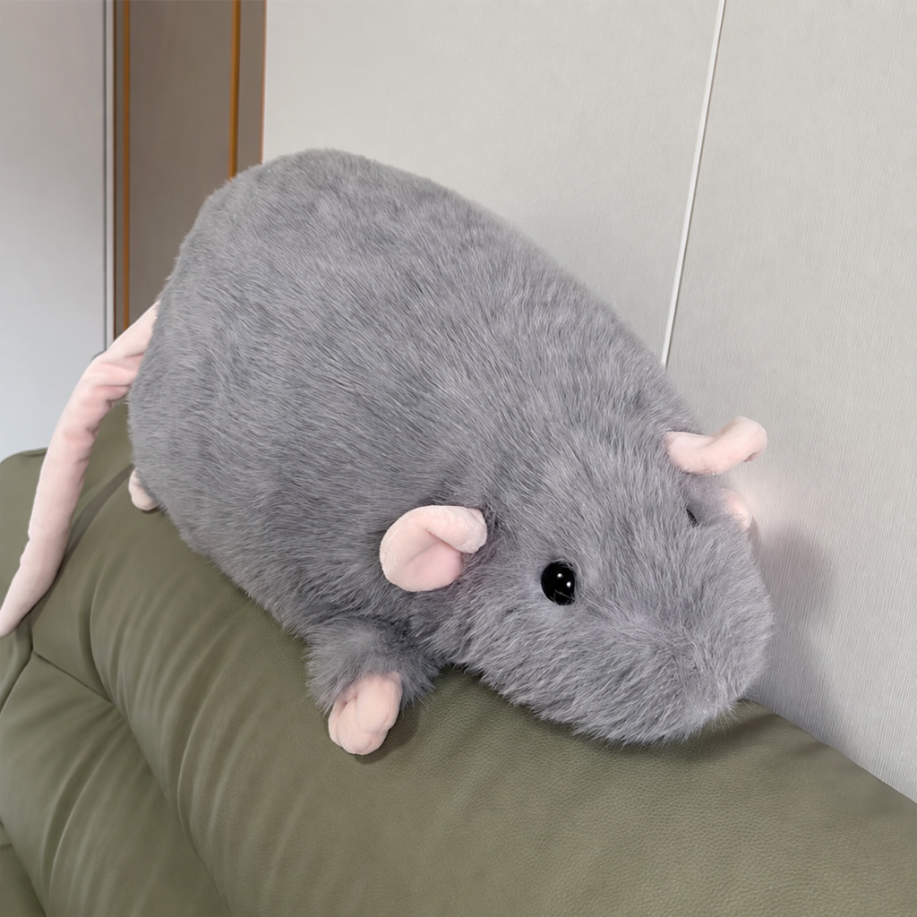 Peluche de Rata Gris Azulado