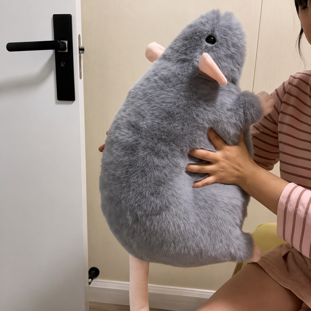 Peluche de Rata Gris Azulado