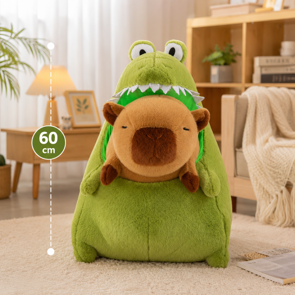 Peluche de Capibara Dentro de Cocodrilo