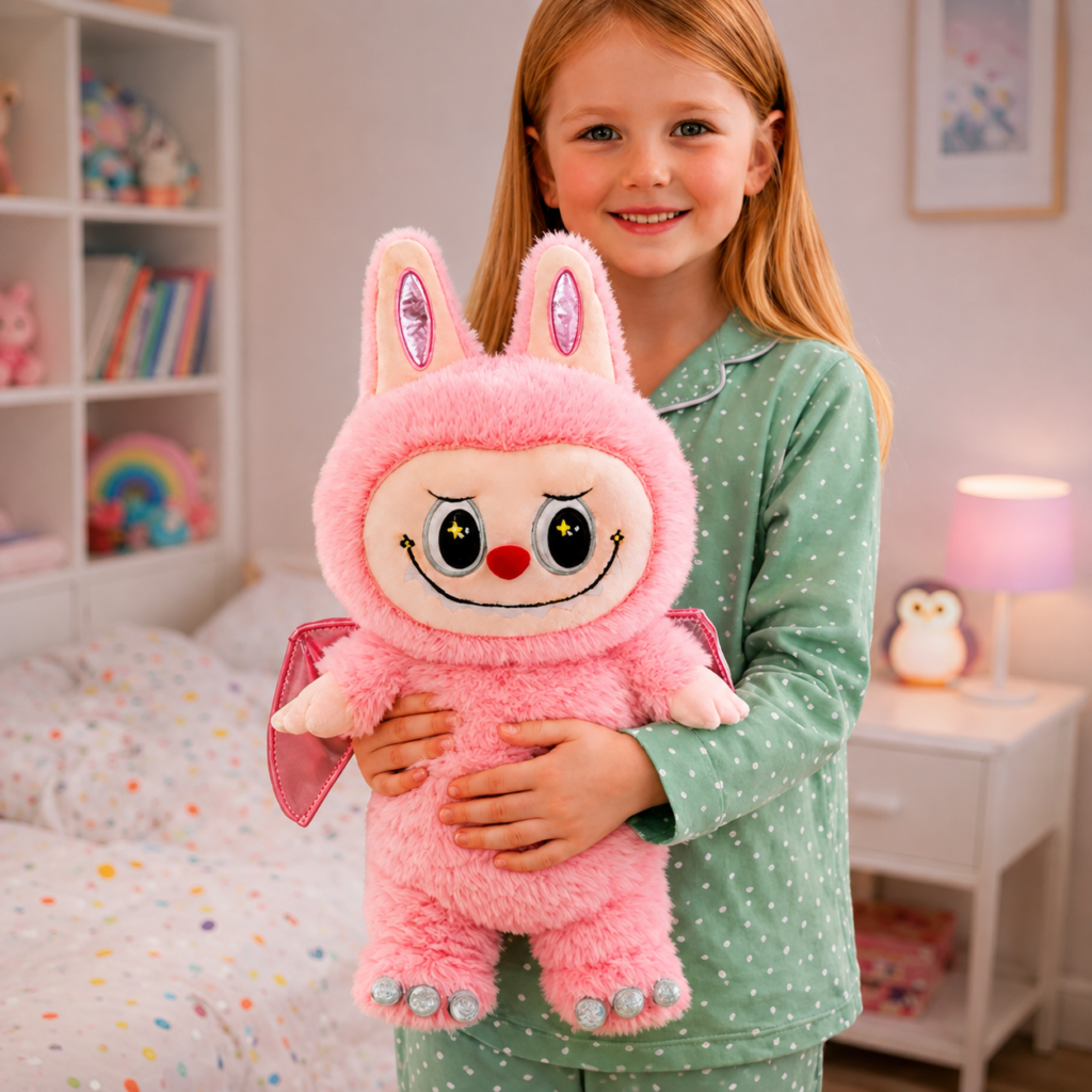Peluche Labubu Rosa con Alas