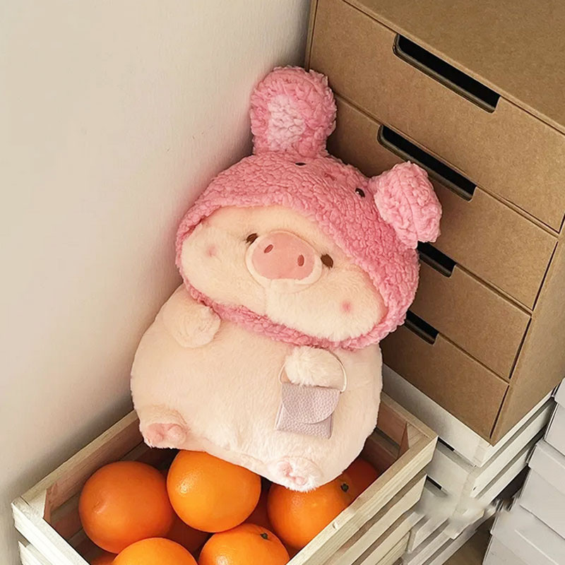 Peluche Cerdito con Capucha de Conejo
