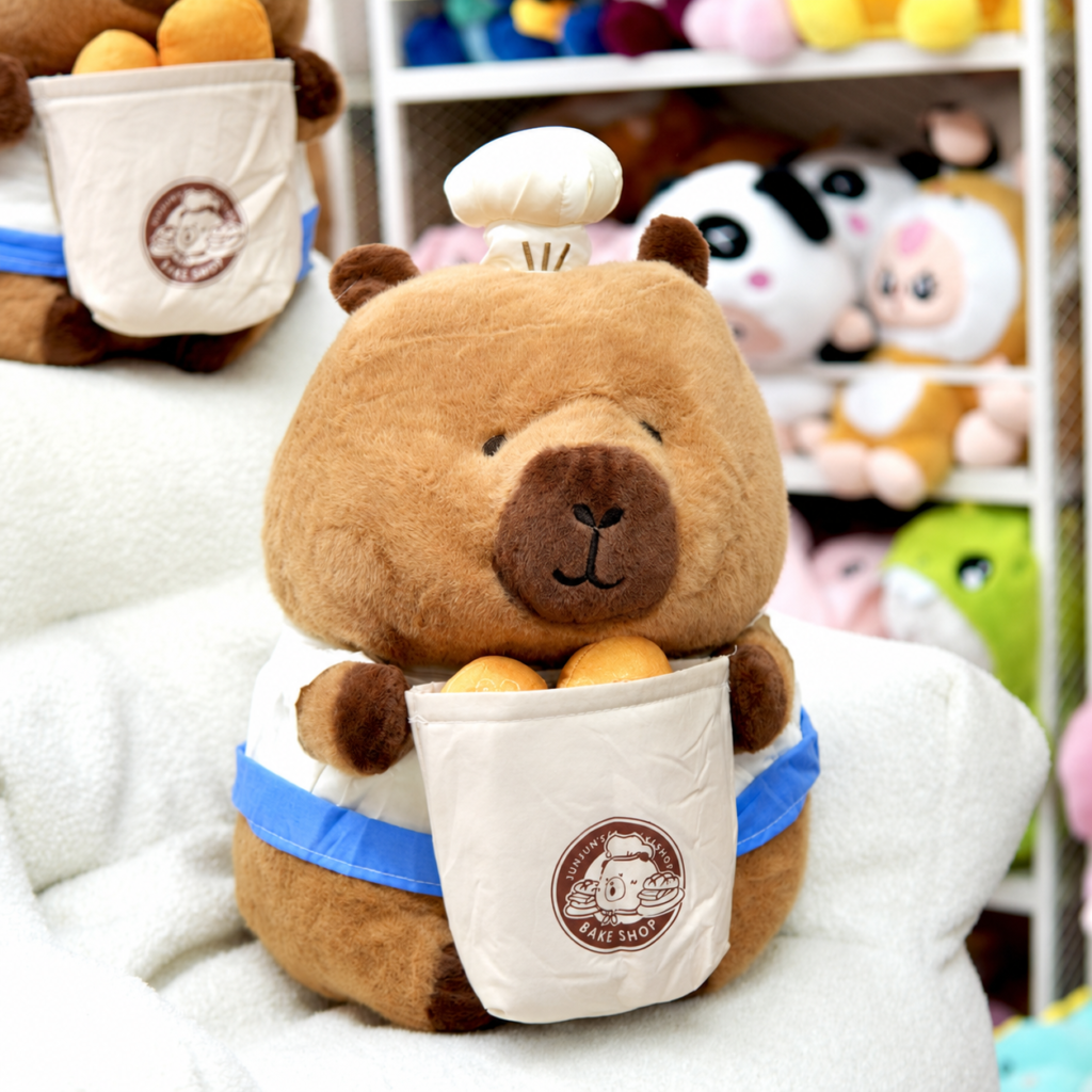 Peluche de Hermoso Capibara Panadero