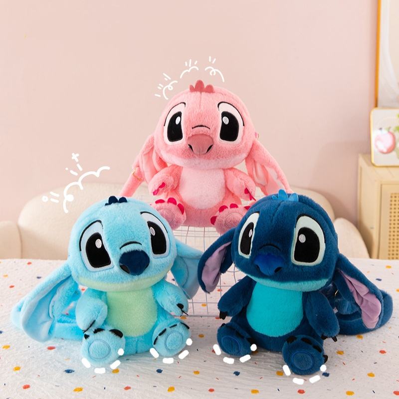 Mochilas de Peluche de Stitch y Angel Variados
