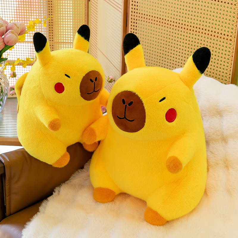 Peluche de Capibara Pikachu Amarillo